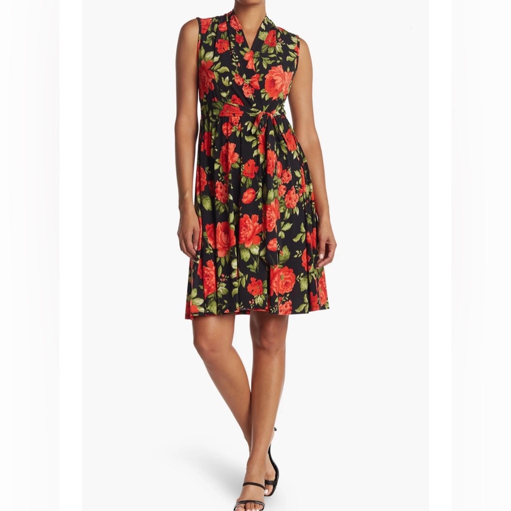 Floral Print Wrap Dress
